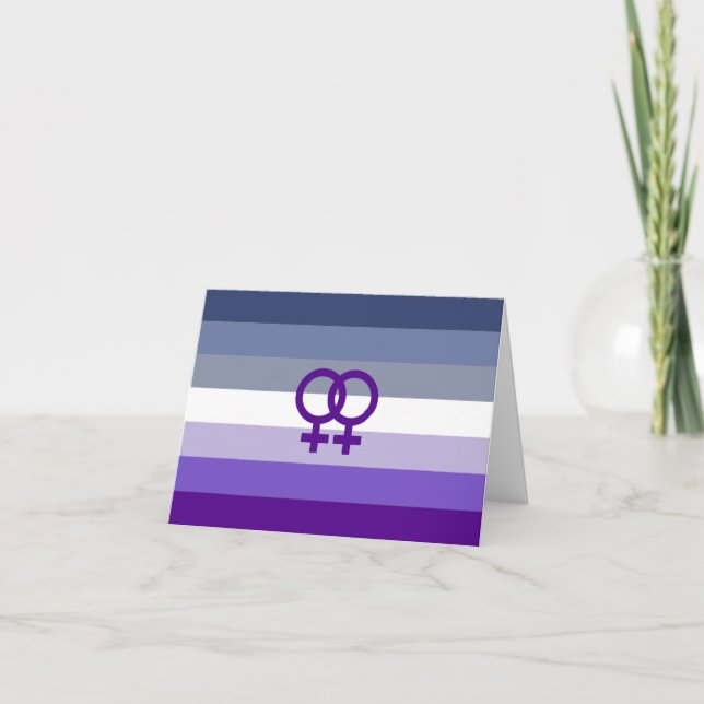 Butch Lesbian Love WLW Pride Card (Front)