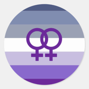 Butch Lesbian Love WLW Pride Classic Round Sticker