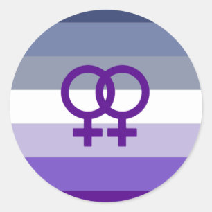 Butch Lesbian Love WLW Pride Classic Round Sticker