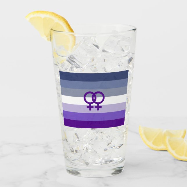 Butch Lesbian Love WLW Pride Glass (Front Ice)