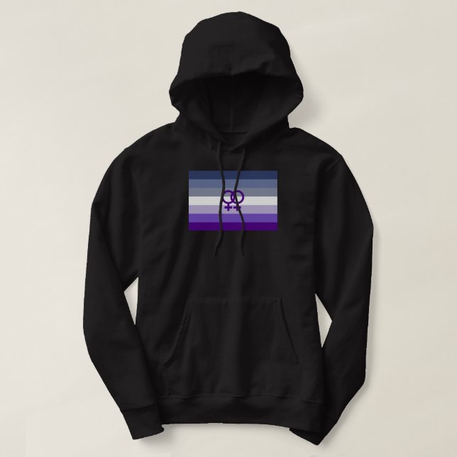 Butch Lesbian Love WLW Pride Hoodie (Design Front)