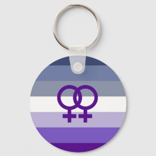 Butch Lesbian Love WLW Pride Key Ring
