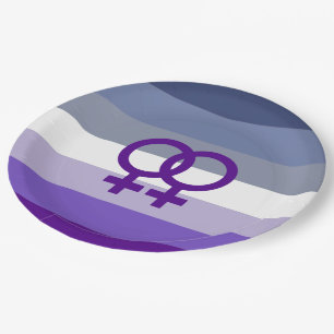 Butch Lesbian Love WLW Pride Paper Plate