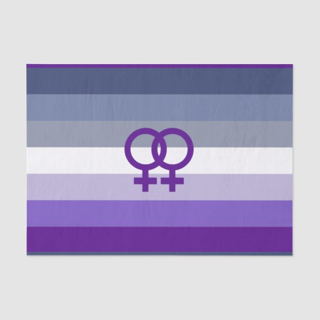 Butch Lesbian Love WLW Pride Tissue Paper (Front)