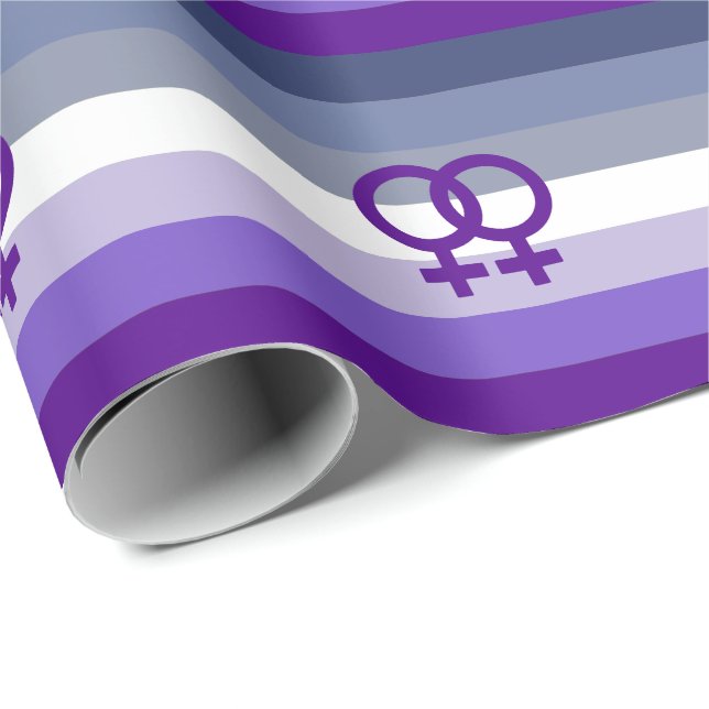 Butch Lesbian Love WLW Pride Wrapping Paper (Roll Corner)