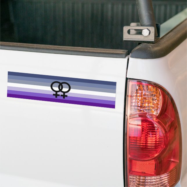 Butch Lesbian Pride Bumper Sticker (On Truck)