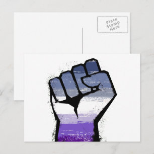 Butch Lesbian Pride Fist Postcard