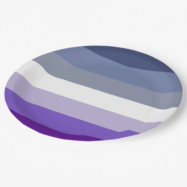 Butch Lesbian Pride Flag Paper Plate (Angled)