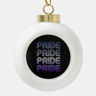 Butch Retro Pride Ceramic Ball Christmas Ornament