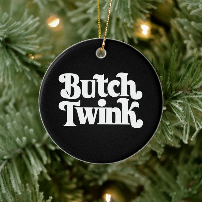 Butch Twink LGBTQ Pride Month Ceramic Tree Decoration (Tree)