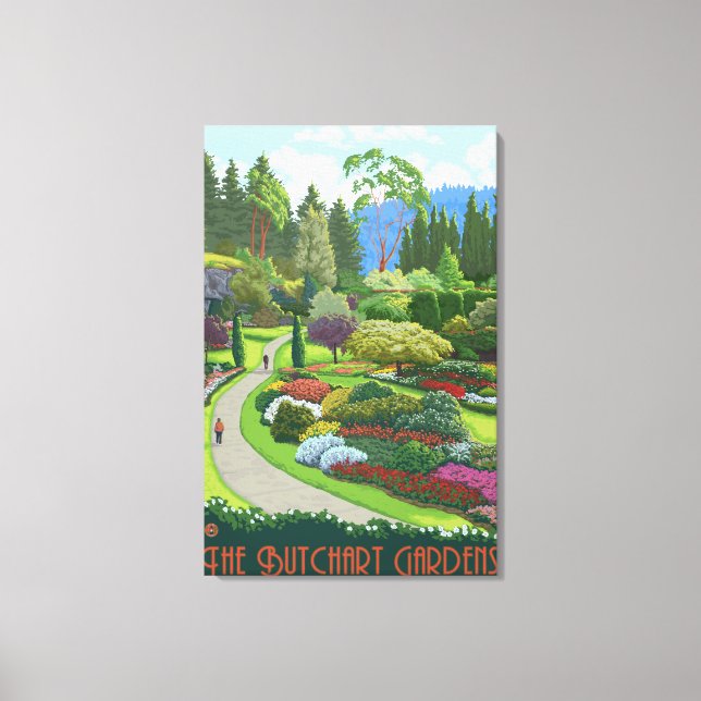 Butchart Gardens - Brentwood Bay Canvas Print (Front)