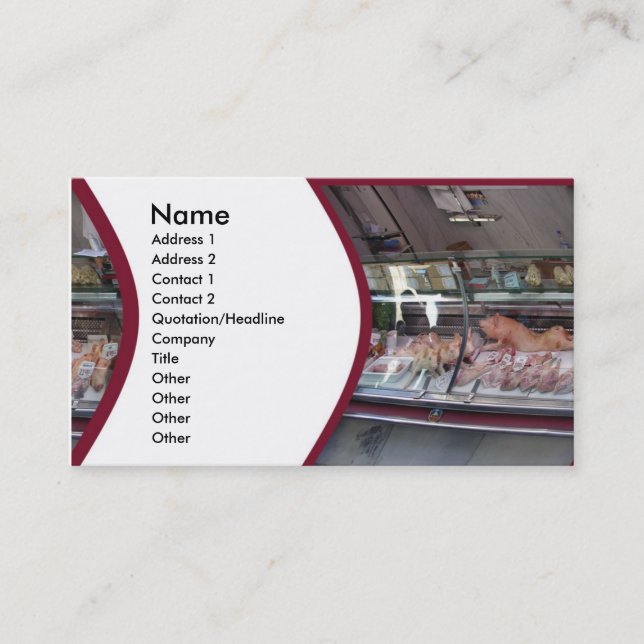 Butcher Business card (Front)