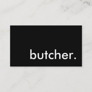 butcher. business card