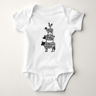 Butcher Butcher Butcher BBQ Funny Baby Bodysuit