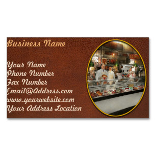 Butcher - DD Collins Butcher 1915 Magnetic Business Card