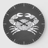 Butcher diagram meat cuts clock crab seafood fish