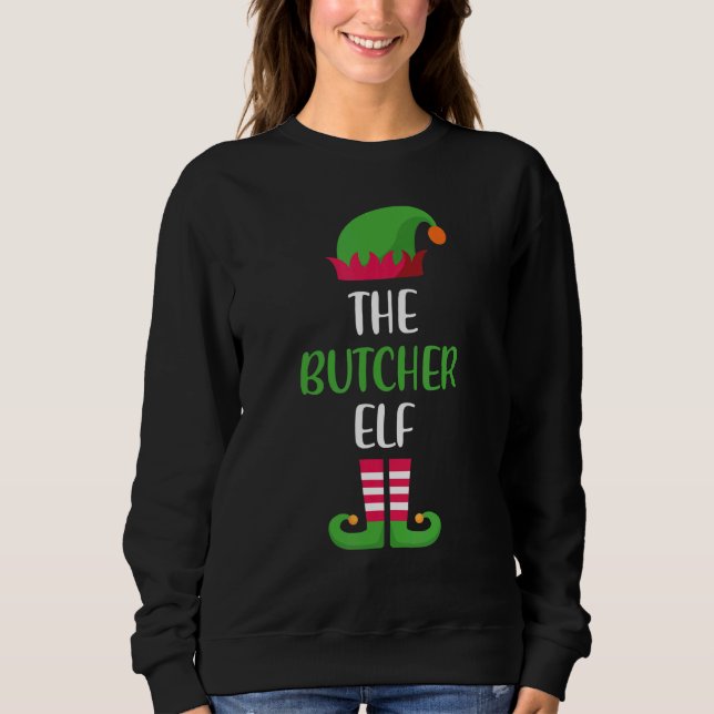 Butcher Elf Family Matching Group Christmas Pajama Sweatshirt (Front)