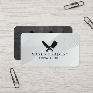Butcher Knife Logo Culinary Chef Business Card