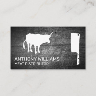 Butcher Knife Meat Livestock Business Card
