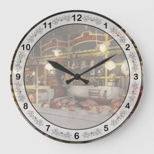 Butcher - Meat Party 1926 Large Clock