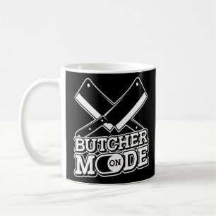 Butcher Mode On Kitchen Knife Cutting Meat Job Bu Coffee Mug