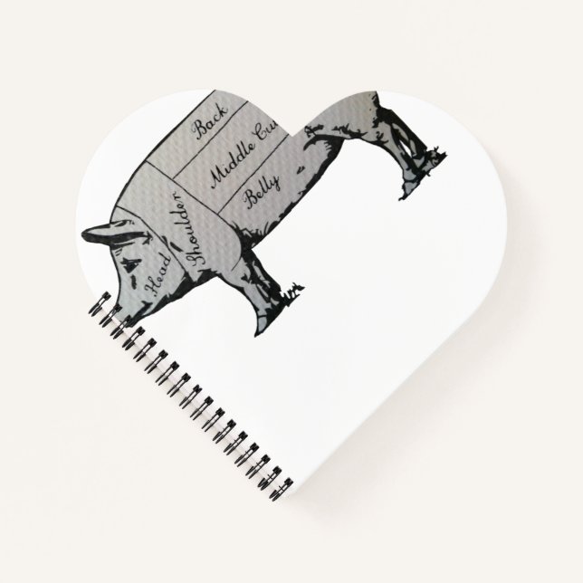Butcher Pig Diagram Notebook (Front)