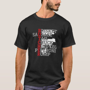 Butcher Slaughter Knife Pork Cattle Cow Butchers T-Shirt