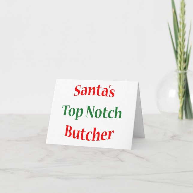 Butcher Top Notch Holiday Card (Front)