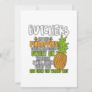 Butchers Are Like Pineapples. Holiday Card