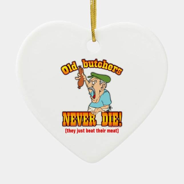 Butchers Ceramic Tree Decoration (Front)