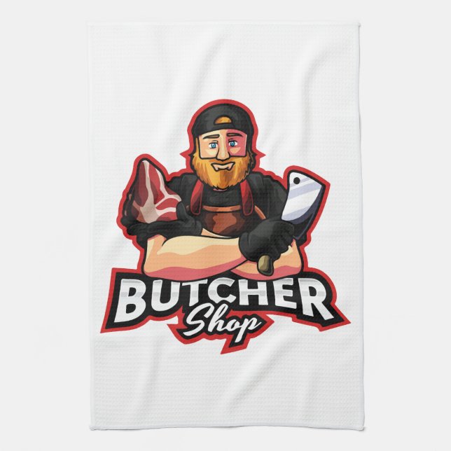 Butcher's Delight Apron - Culinary Artistry Tea Towel (Vertical)