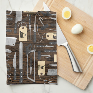 Butchers Knives Tea Towel