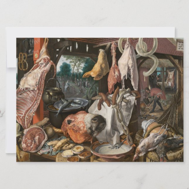Butcher's Stall (by Pieter Aertsen) Card (Front)