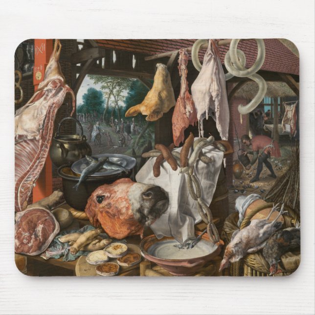Butcher's Stall (by Pieter Aertsen) Mouse Pad (Front)