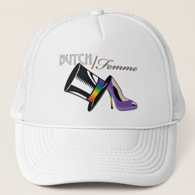 Butchlesque Butch Femme Trucker hat (Front)