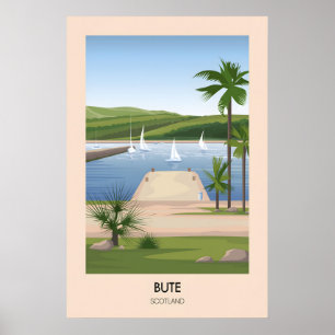 Bute Scotland Travel Poster