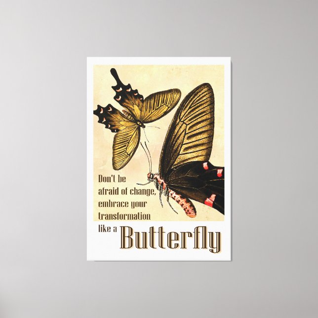 buterfly quotes canvas print (Front)