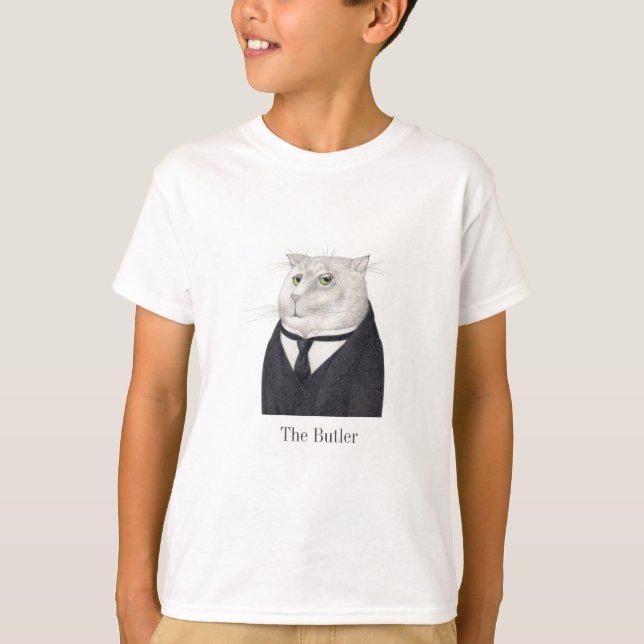 BUTLER CAT Boys' Basic T-shirt  (Front)