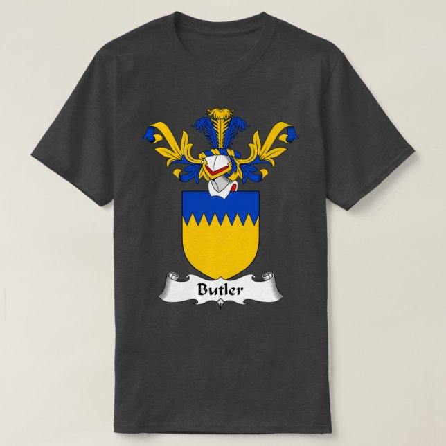 Butler Coat of Arms Family Crest ShirtTShirt  T-Shirt (Design Front)