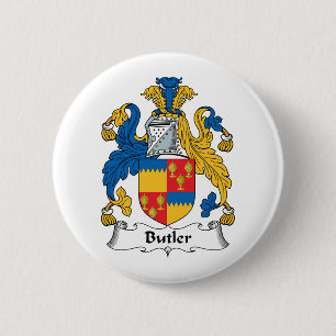 Butler Family Crest 6 Cm Round Badge