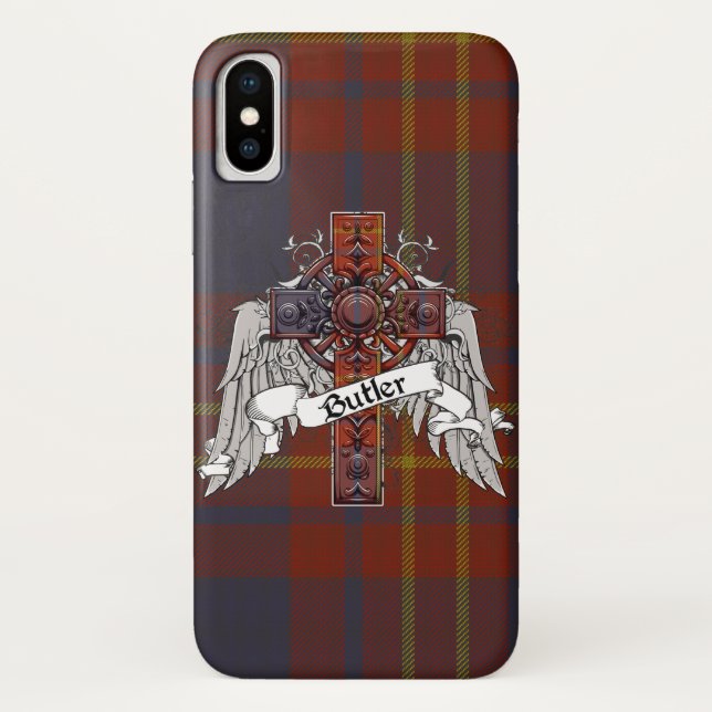 Butler Tartan Cross Case-Mate iPhone Case (Back)