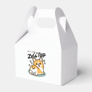 Butt First, Let's Nap – Cute Corgi Butt Cartoon Favour Box