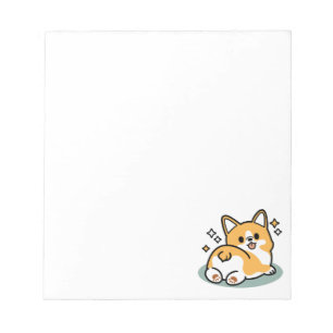 Butt First, Let's Nap – Cute Corgi Butt Cartoon Notepad
