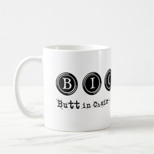 Butt in Chair Hands on Keyboard Mug