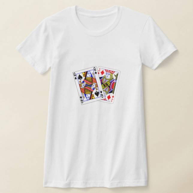 Butt Kicking Pinochle Playing  T-Shirt (Laydown)