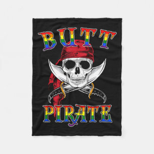 Butt Pirate LGBT Funny Halloween Gay Fleece Blanket