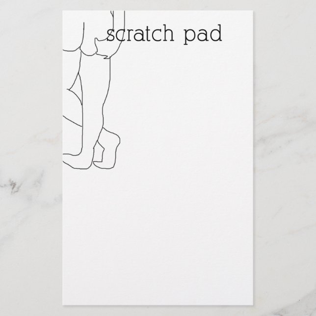 Butt Scratch Pad Stationary Stationery (Front)