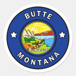 Butte Montana Classic Round Sticker