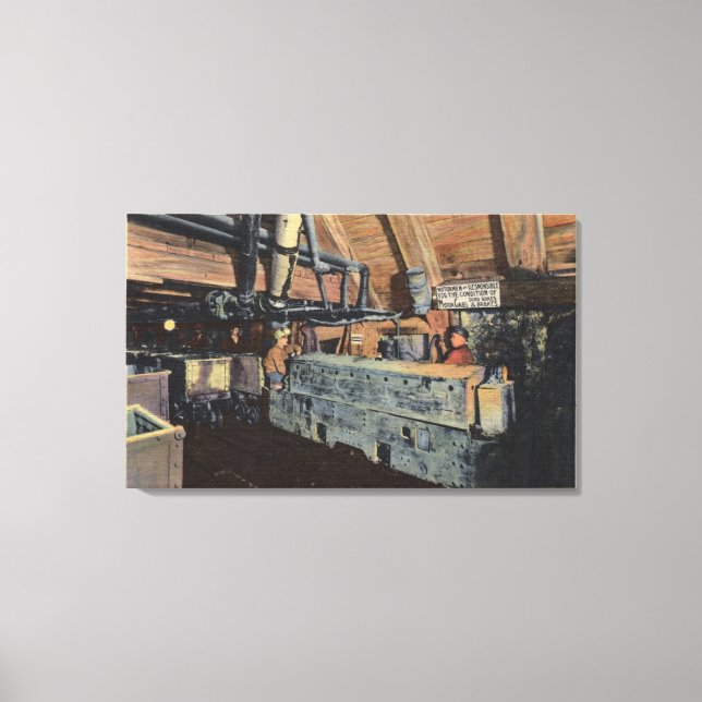 Butte, Montana - Underground Motor Canvas Print (Front)