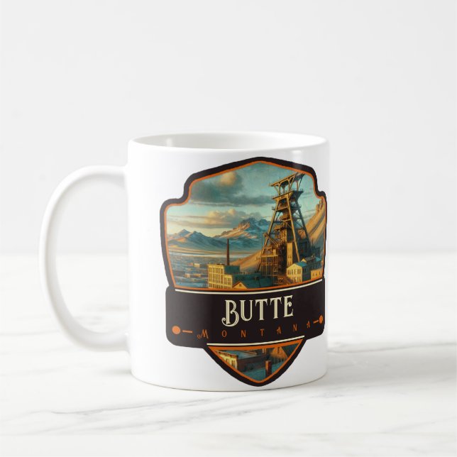 Butte, Montana | Vintage Coffee Mug (Left)